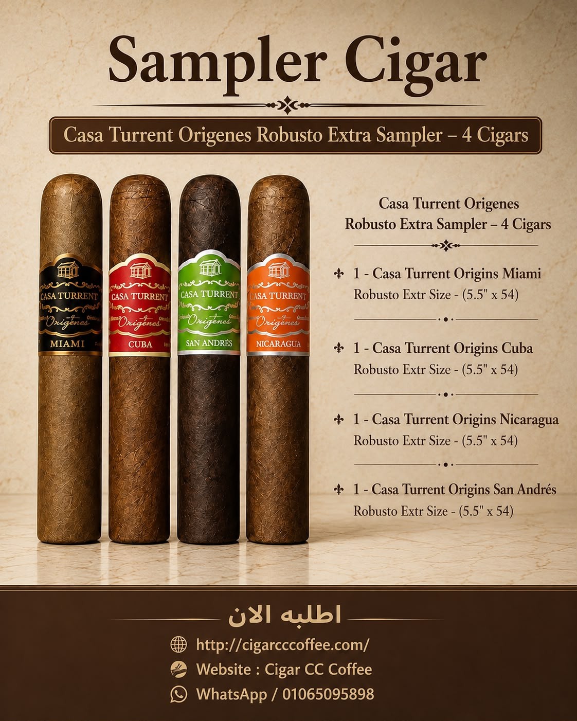 Casa Turrent Origenes Robusto Extra Sampler – 4 Cigars