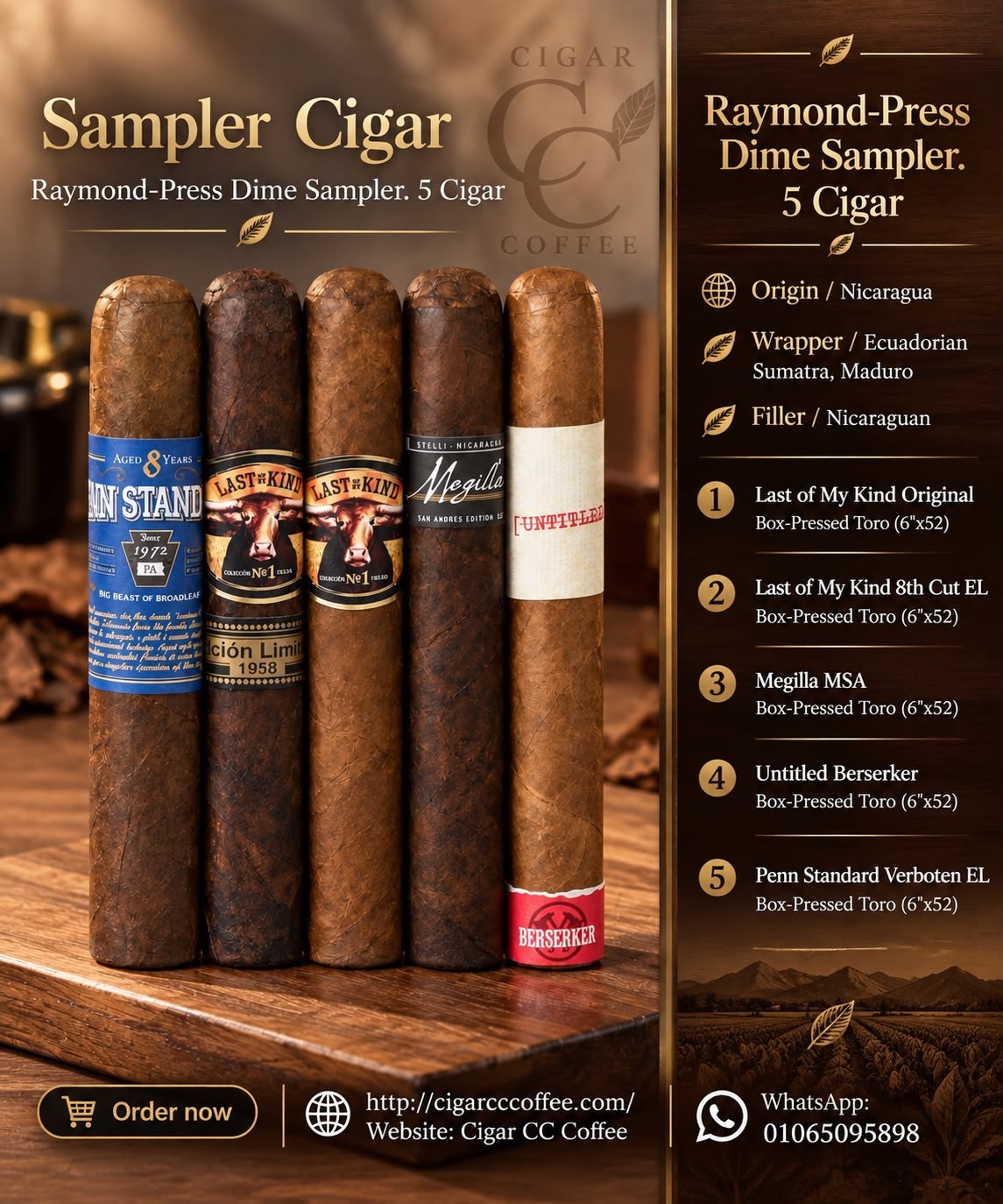 Raymond-Press Dime Sampler. 5 Cigar